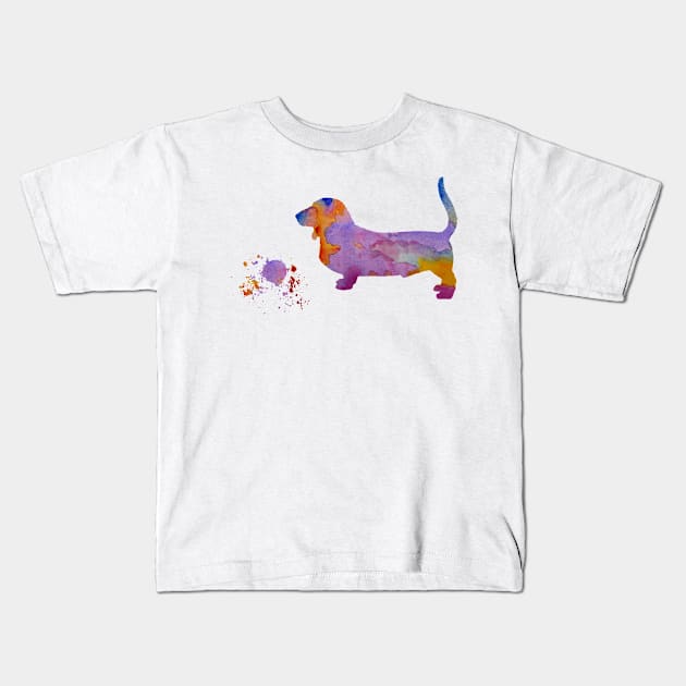 Basset hound Kids T-Shirt by TheJollyMarten